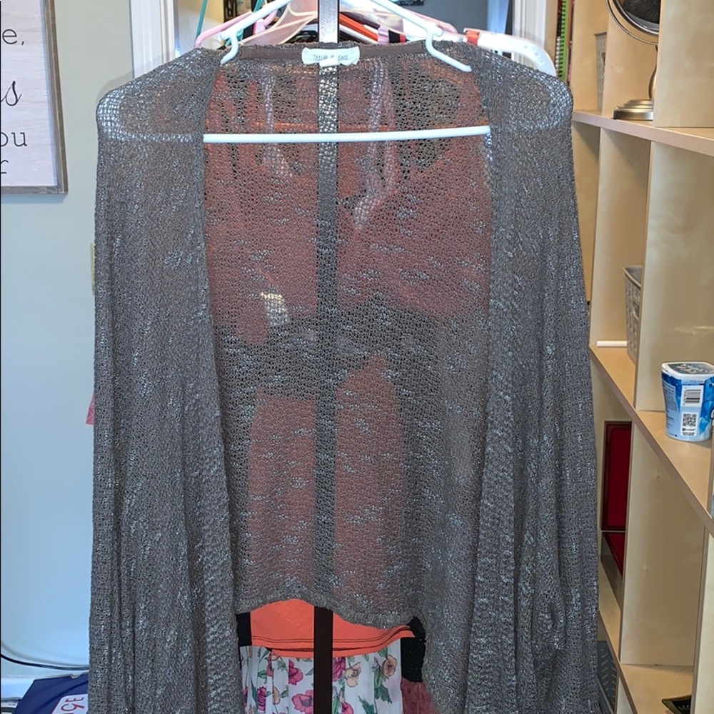 Dark Sage lace sweater